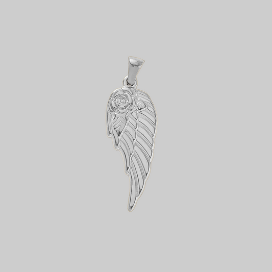 The Wing Statement Pendant | Silver Hue