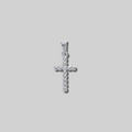 Beaded Cross Pendant | Silver Hue