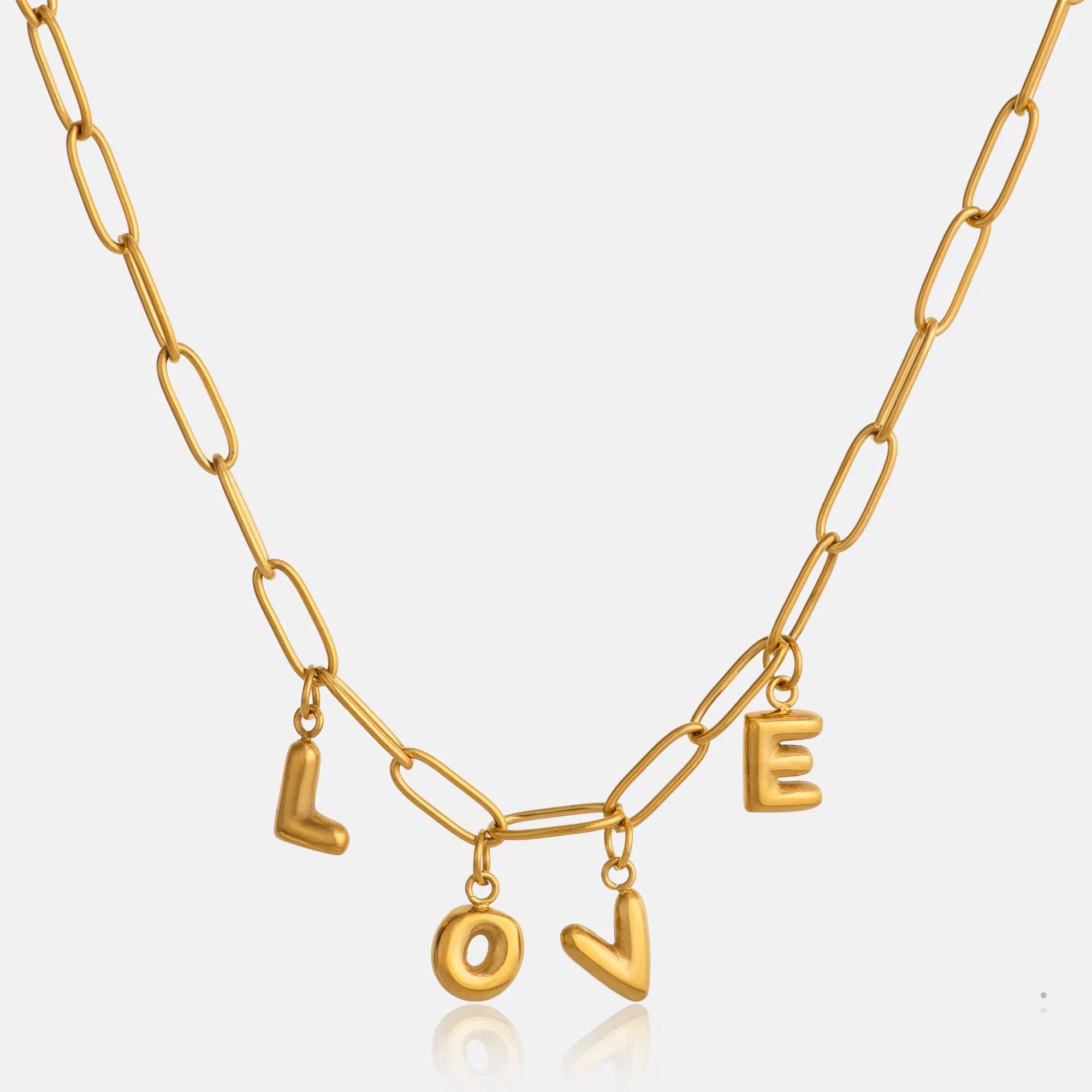 Bubble Letter Charms | Gold Hue