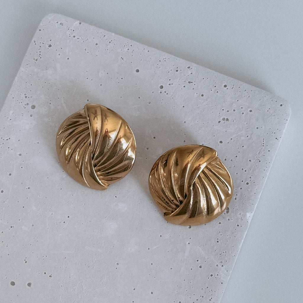 Golden Hour Button Earrings