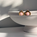 Pink Quartz Sculptural Earrings