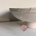 Pink Quartz Pendant Necklace