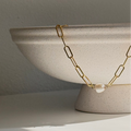 Pearl Paperclip Necklace