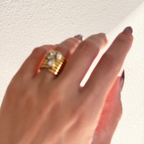 Multi Stone Spring Ring - size 6