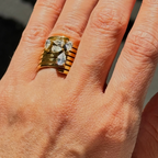 Multi Stone Spring Ring - size 6