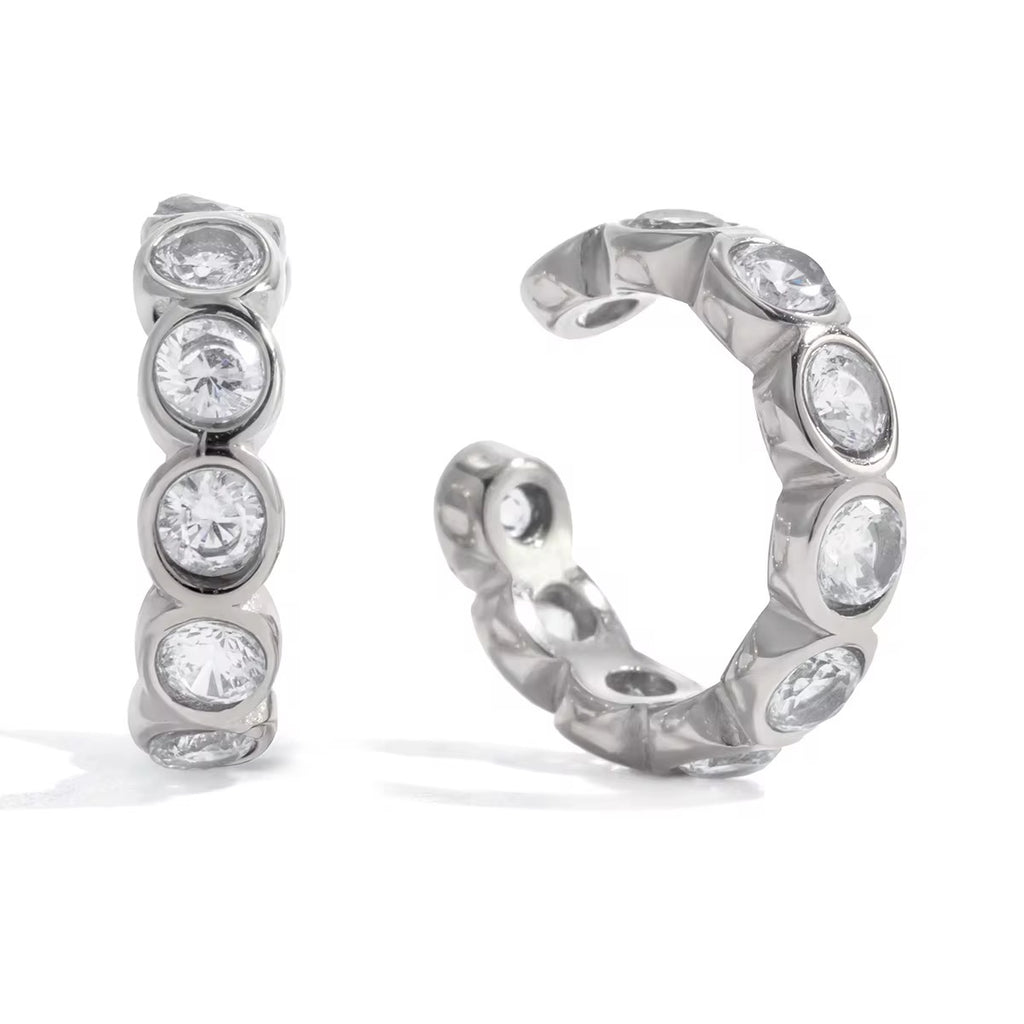 Radiant Bite Ear Cuff | Silver Hue