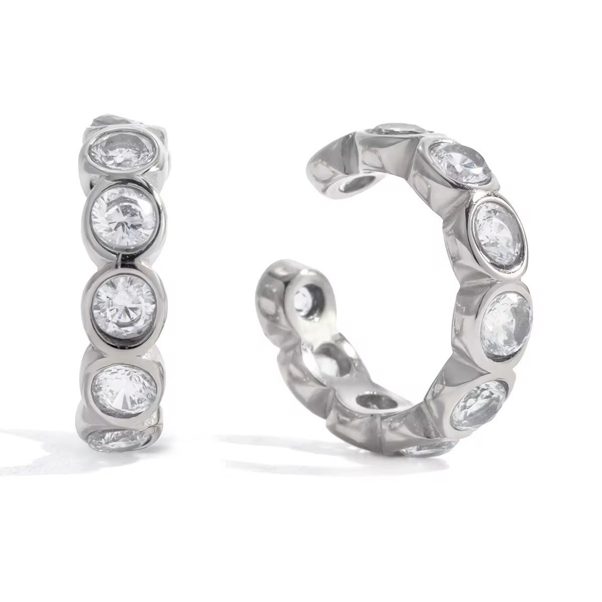 Radiant Bite Ear Cuff | Silver Hue