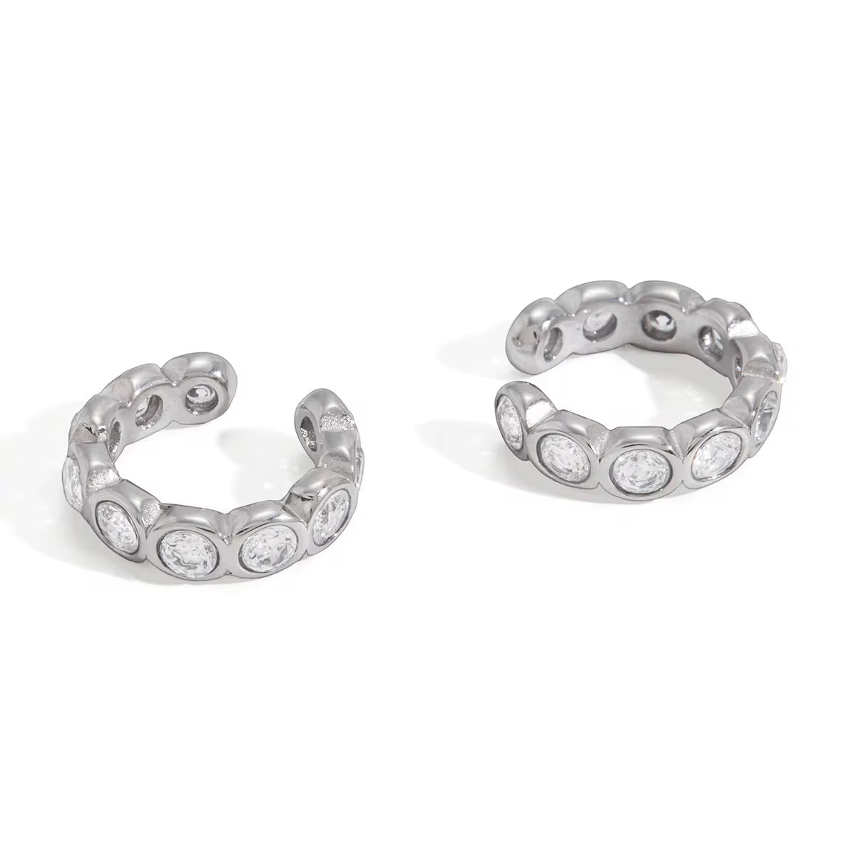 Radiant Bite Ear Cuff | Silver Hue