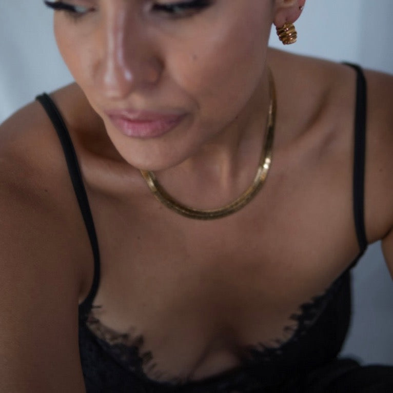 Heather 8mm Herringbone Necklace