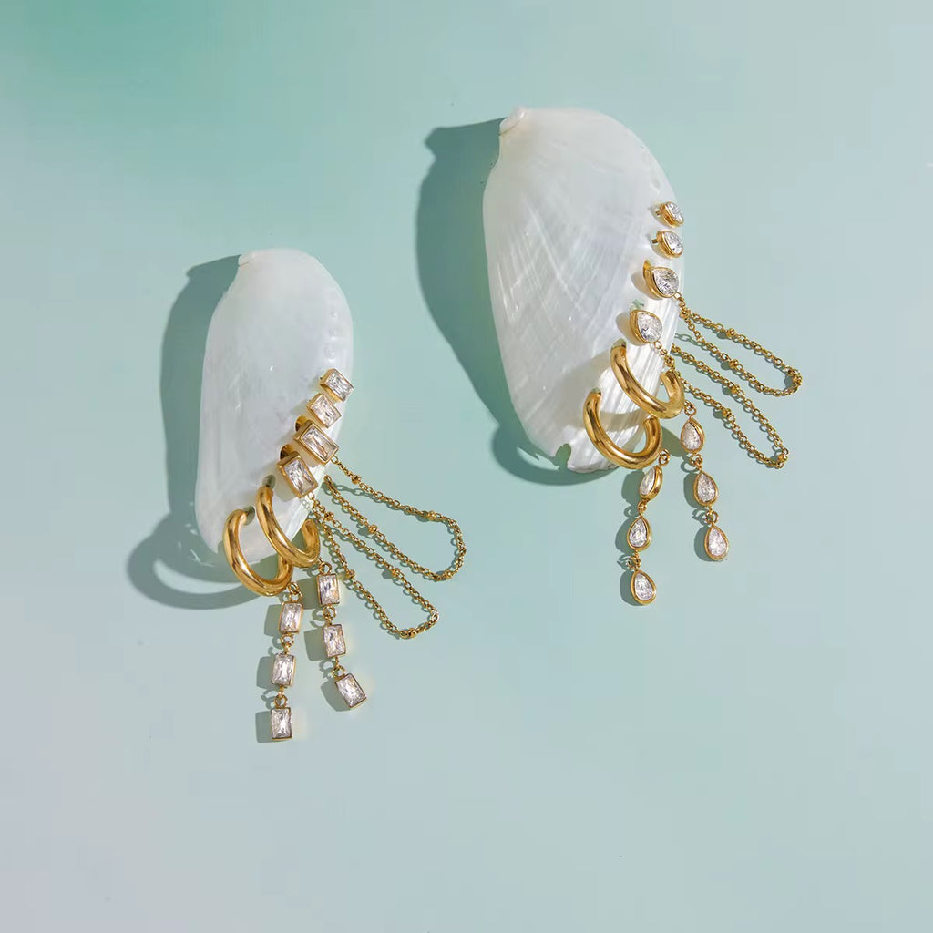 The Pear Cut Earring Set