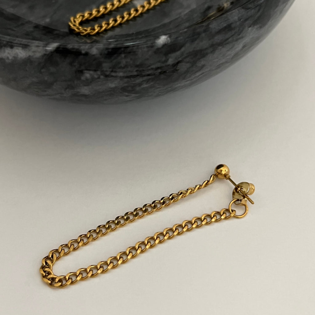 Tez Chain Stud Earrings