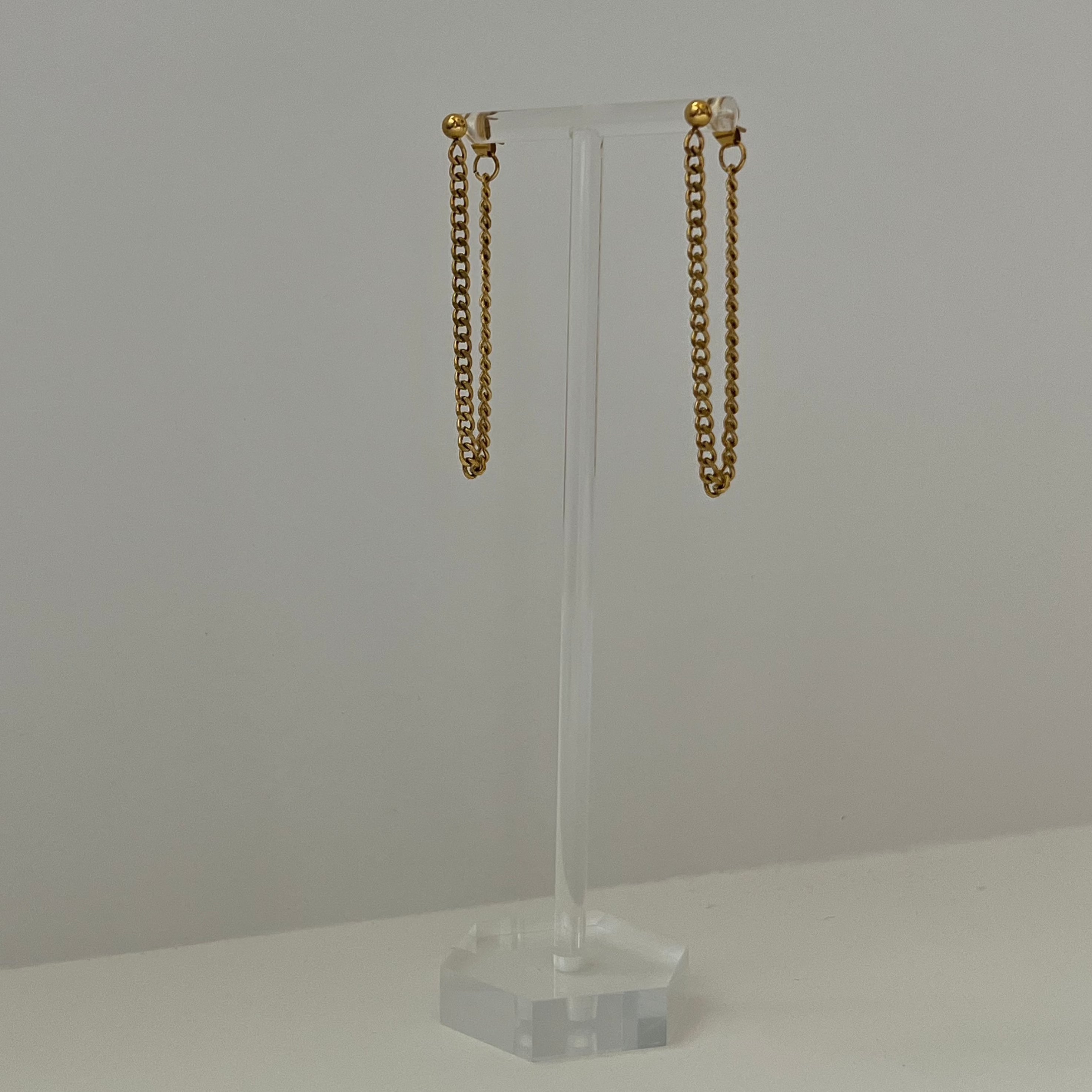 Tez Chain Stud Earrings