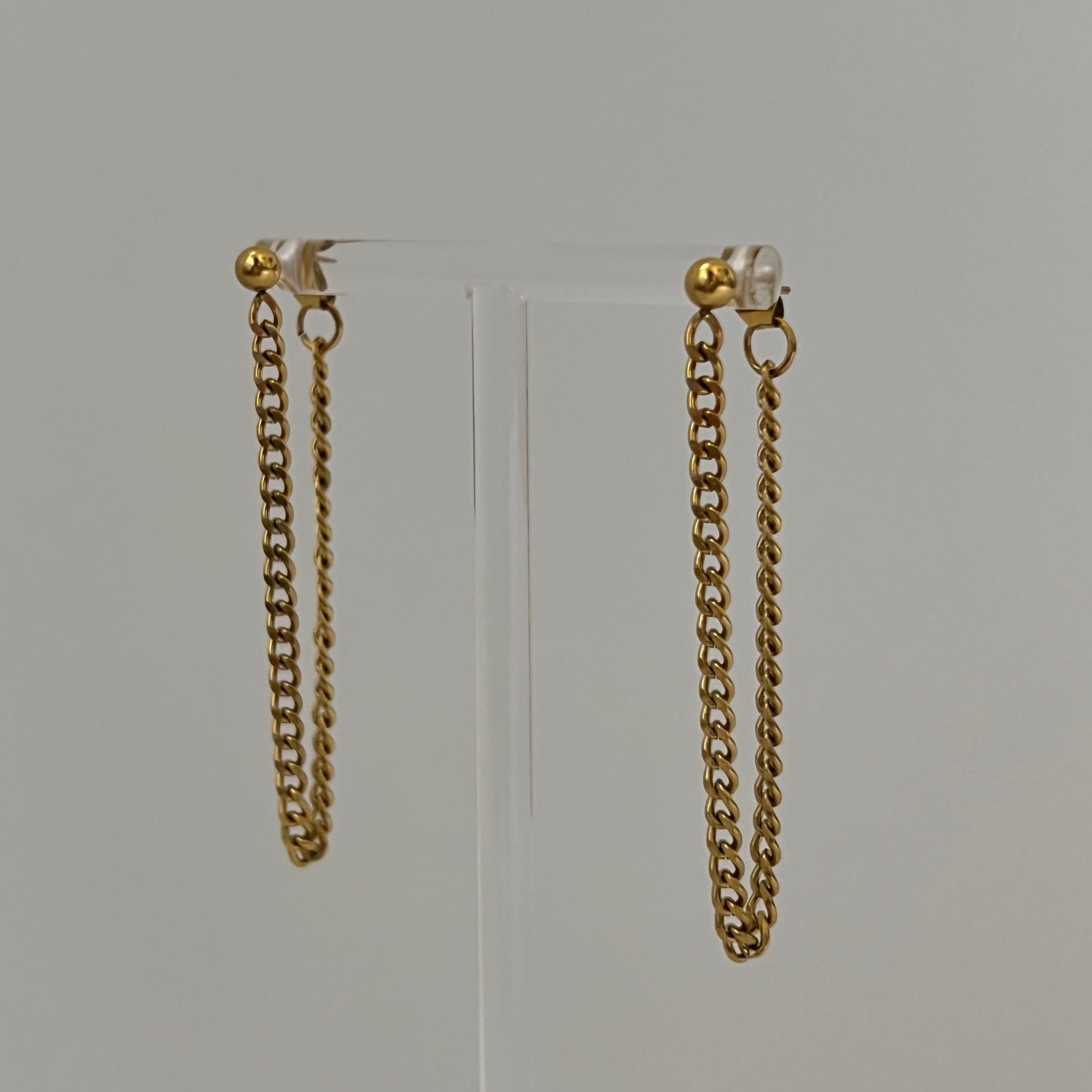 Tez Chain Stud Earrings