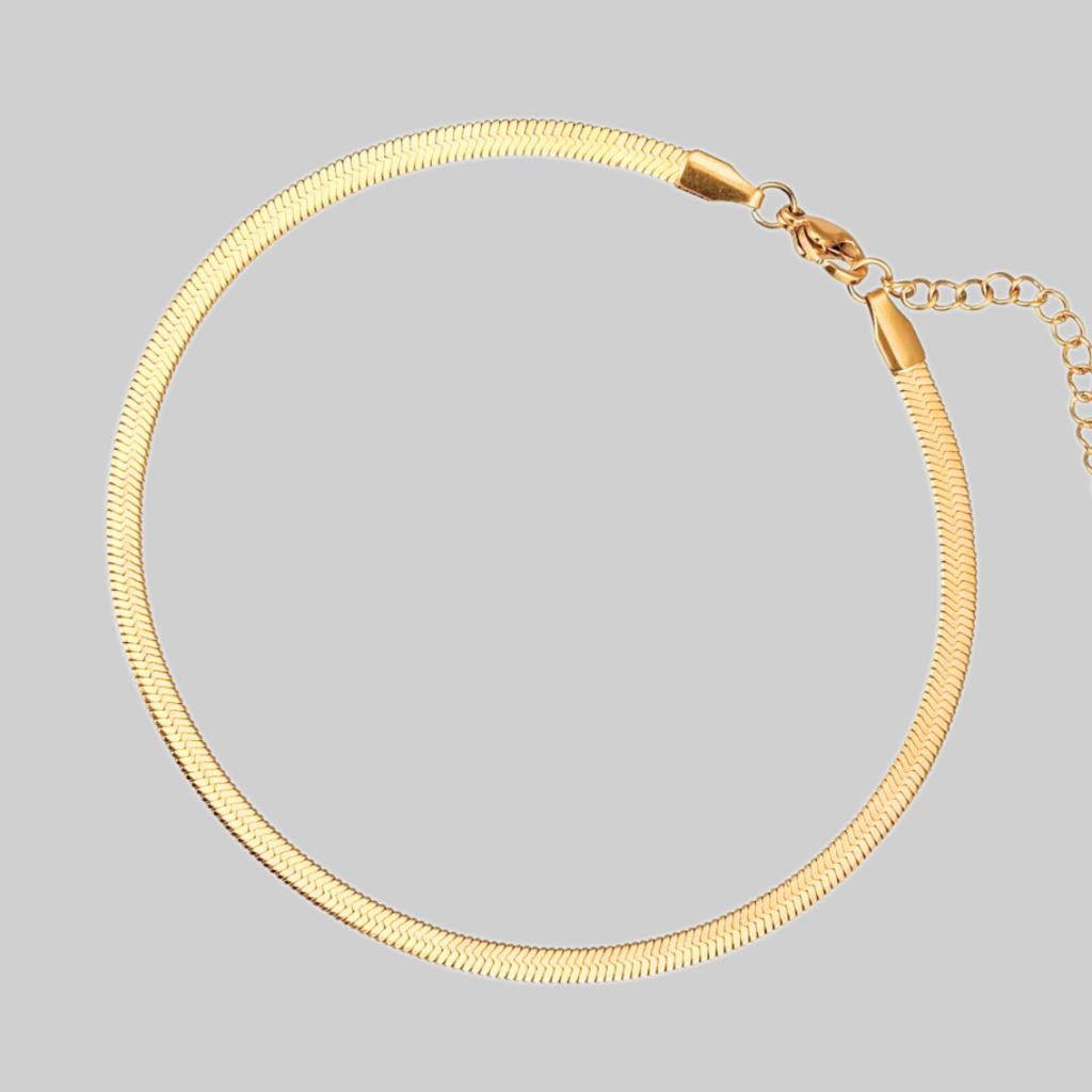 Camila Herringbone Chain Anklet