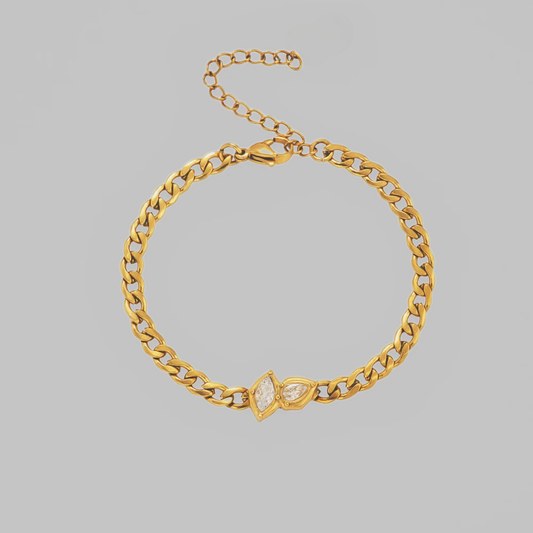 Penelope Double CZ  Bracelet | GOLD