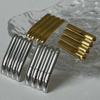 Gracie Rectangular Earrings | Silver