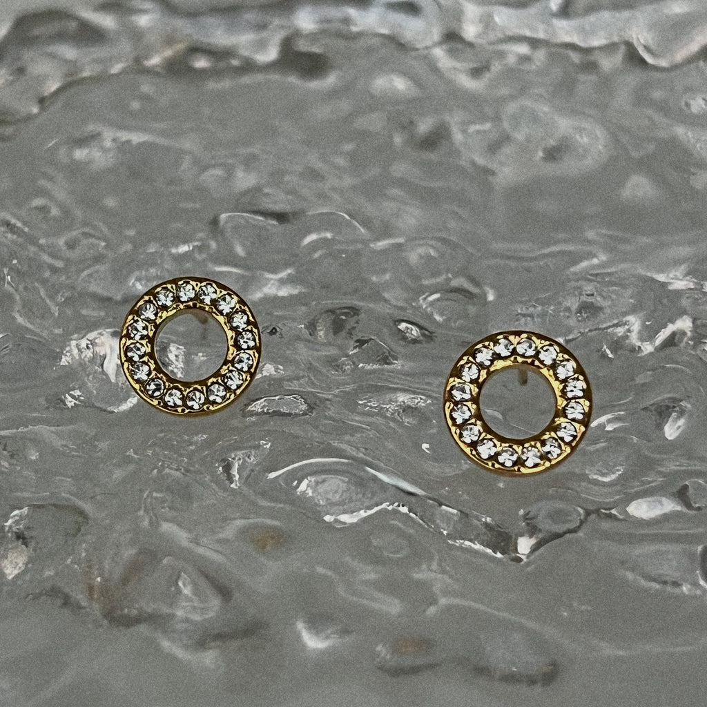 Didi CZ Circle Stud Earrings