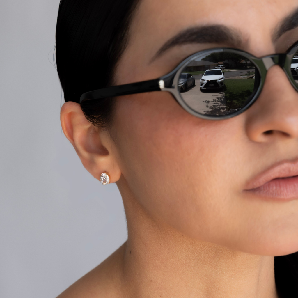 Oval Studs | Gold