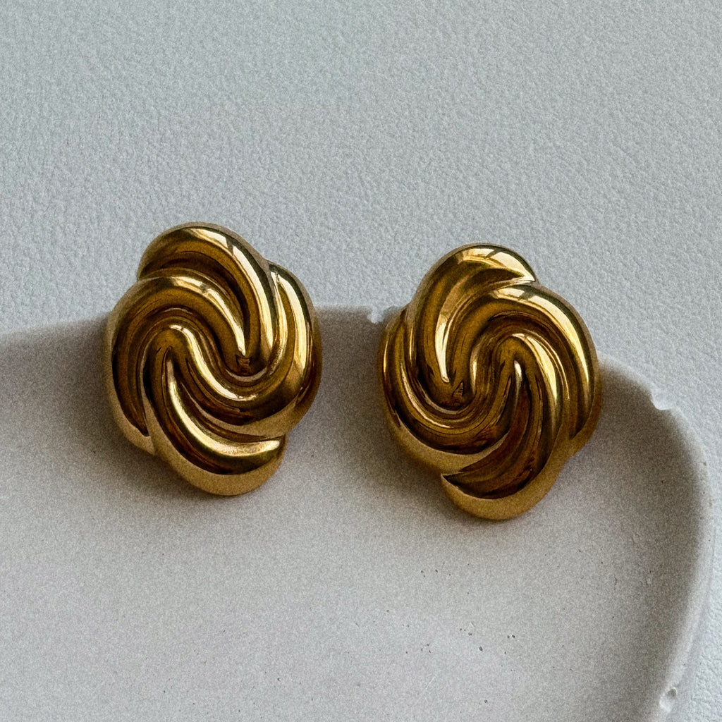 Eleanor Button Earrings