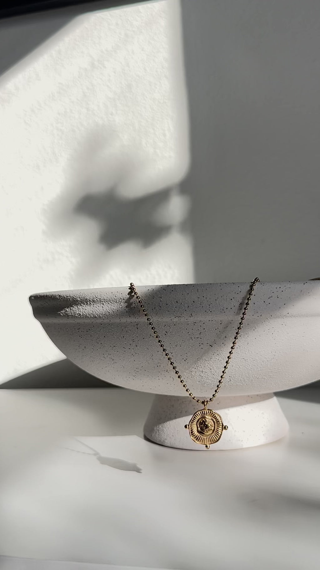 Athena Vintage Necklace - Pendant Ball Chain