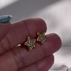 CZ Pave Star Stud Earring