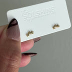 Dainty CZ Pave Multi-Star Studs