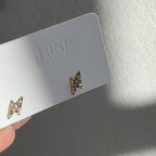 Dainty CZ Pave Bolt Studs