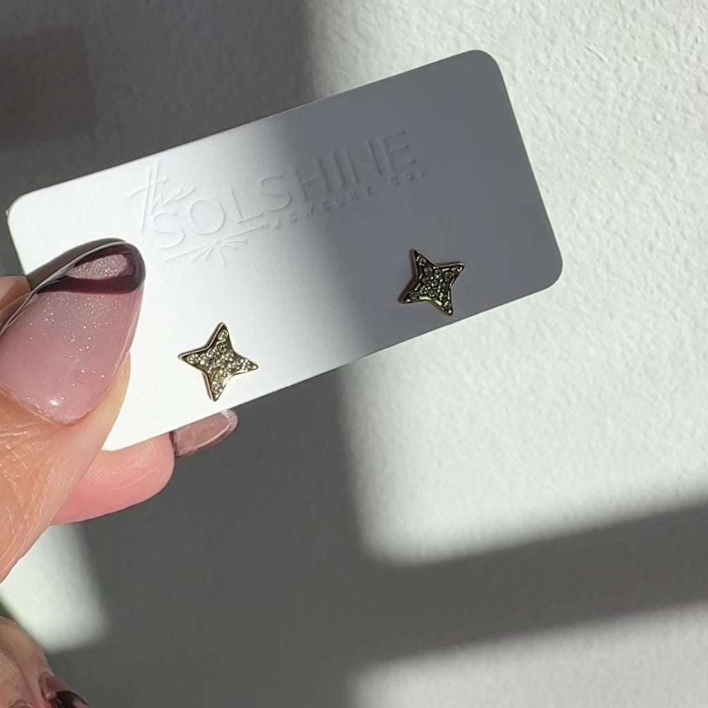 Dainty Four-Point-Star Studs