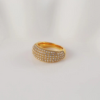 Ebony Micro Pave Cubic Zirconia Dome Ring