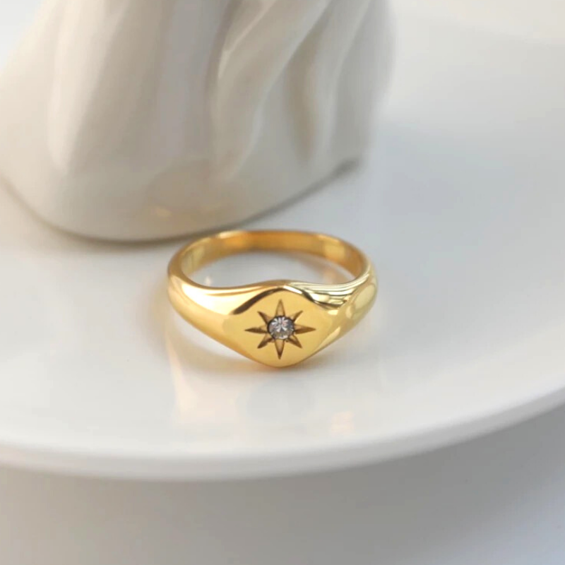 Aster CZ Star Ring In US | The Solshine Jewelry Co.