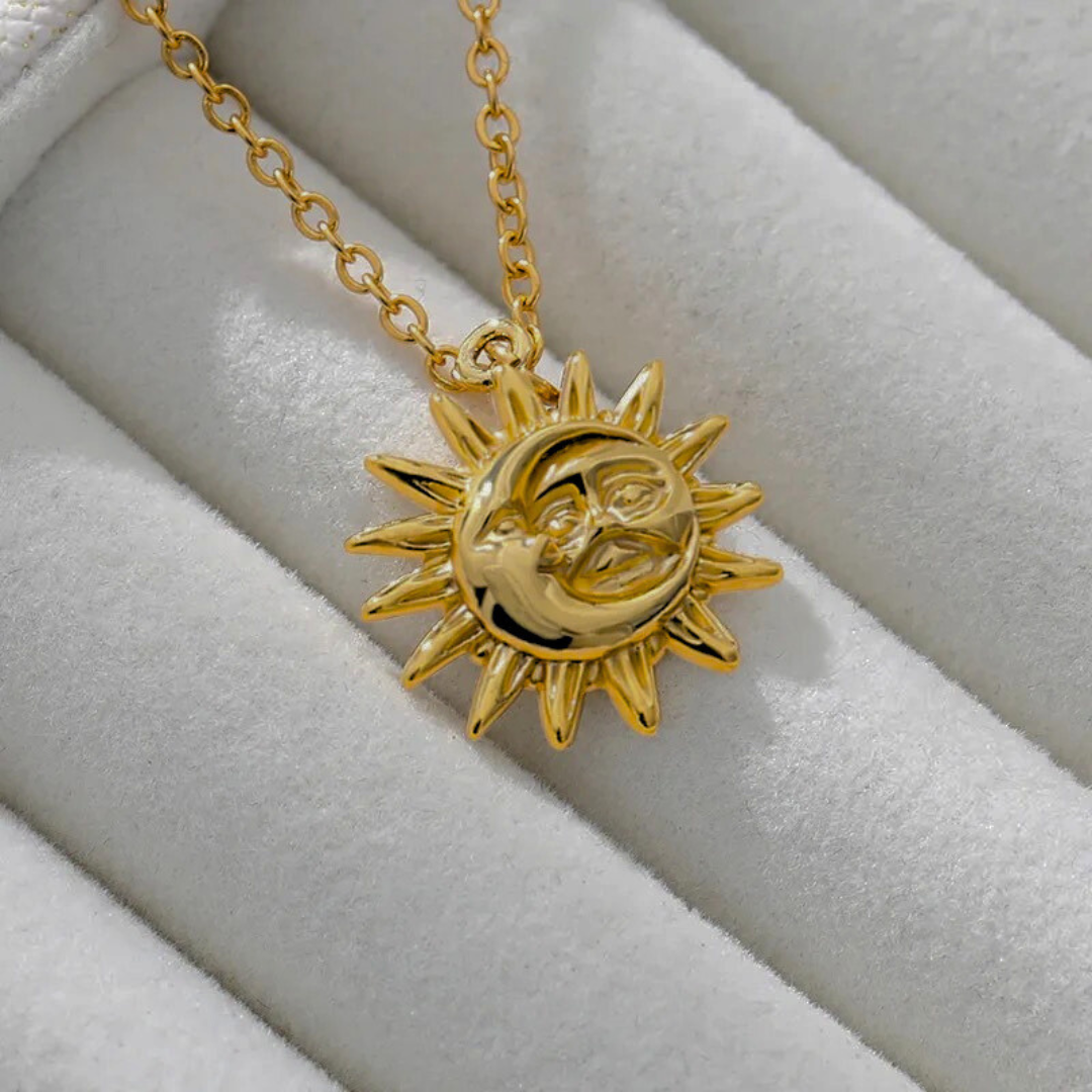 Gold Sun Moon Necklace ✨ Order on www.iblamebeads.com Free Shipping and  Free Cash on Delivery in India Delivery Time 2 to 6 Days! | Instagram