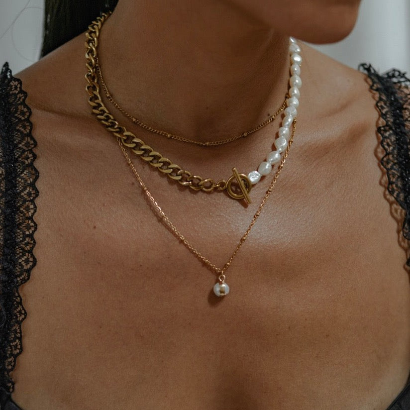 Sabina Satellite Chain Necklace | Gold
