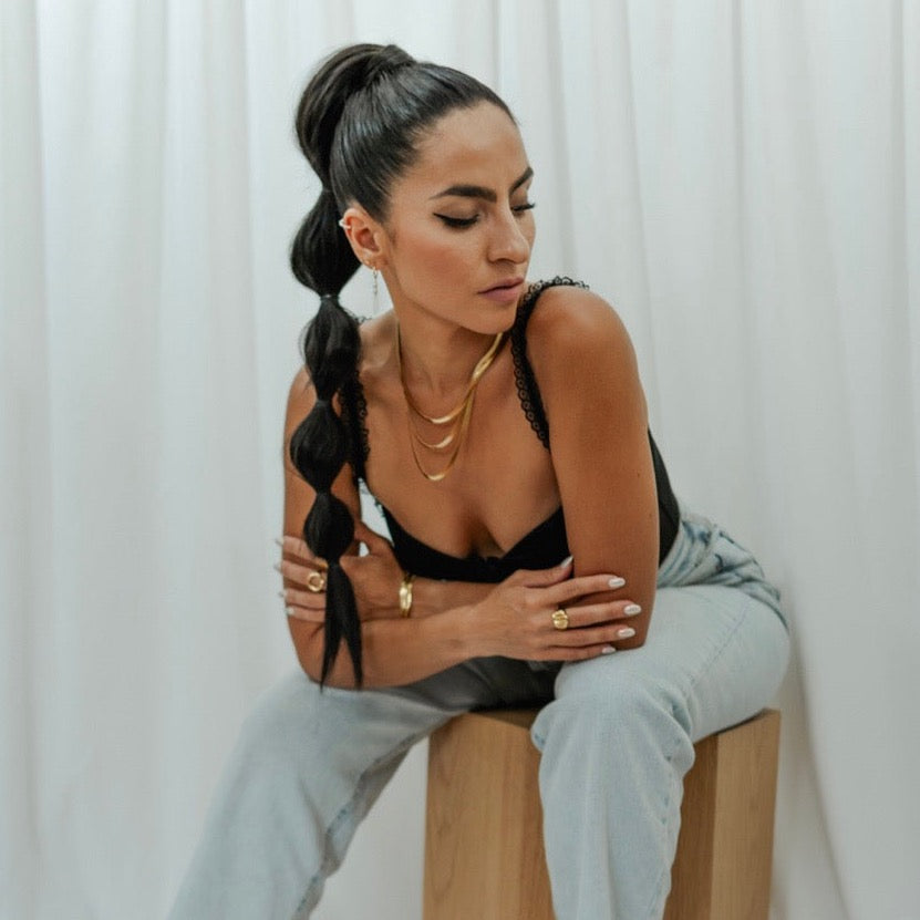 Tracy Herringbone Necklace | Gold