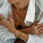 Tracy Herringbone Necklace | Gold