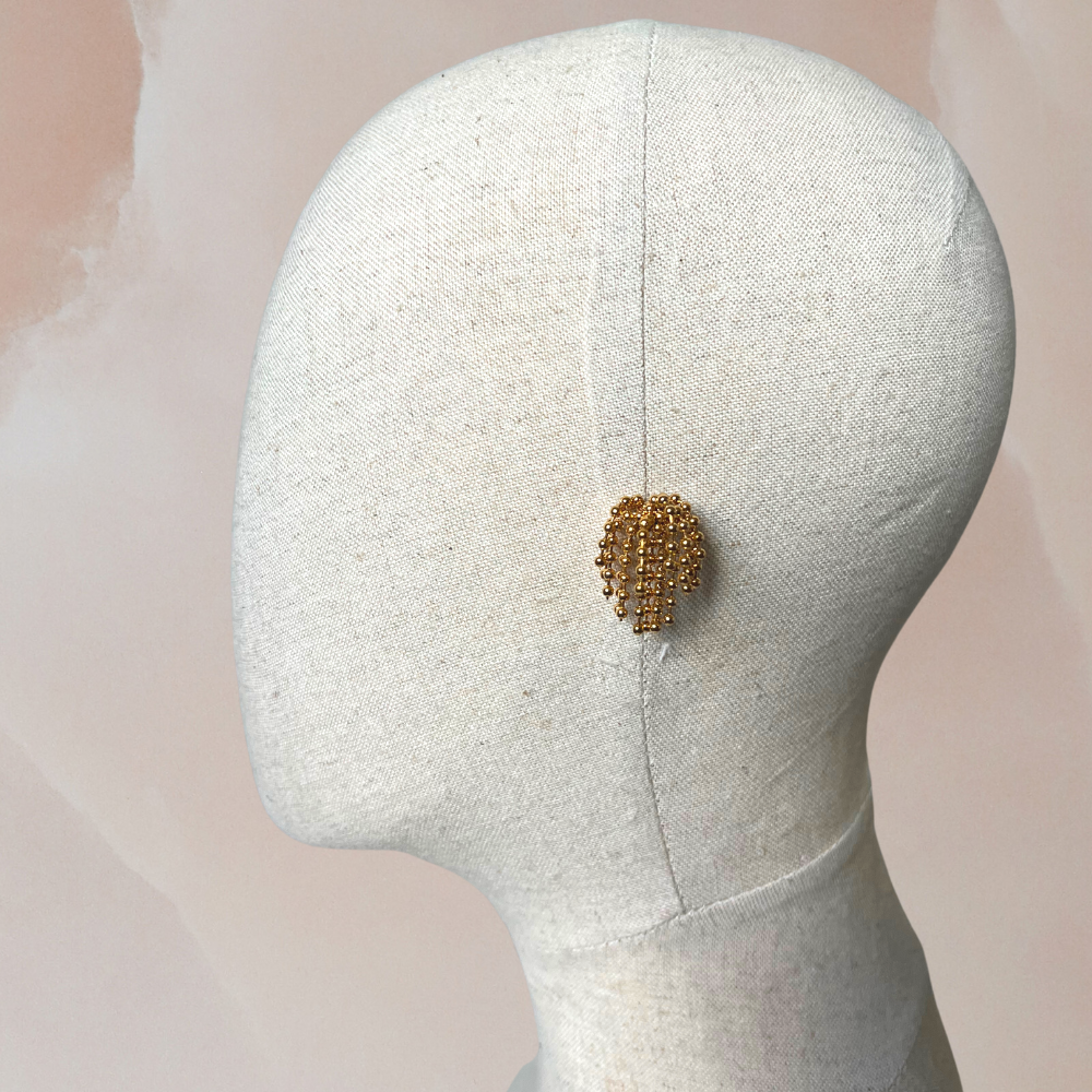 Cascading Beaded Chain Statement Earrings