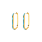Bass Zirconia Block Hoops In US | The Solshine Jewelry Co.