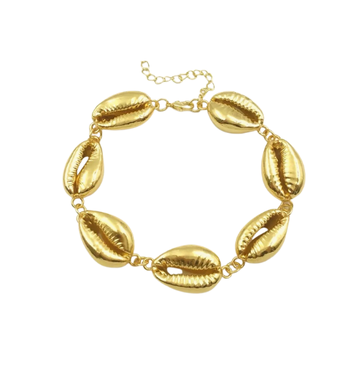 Marina 18k Gold Plated Natural Cowrie Shell Bracelet – The Solshine Jewelry  Co.