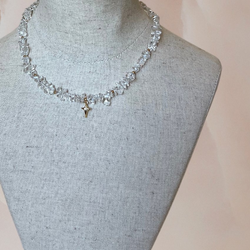 Shattered Crystal Quartz Necklace
