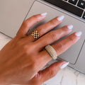 Ebony Pave Dome Ring | size 8