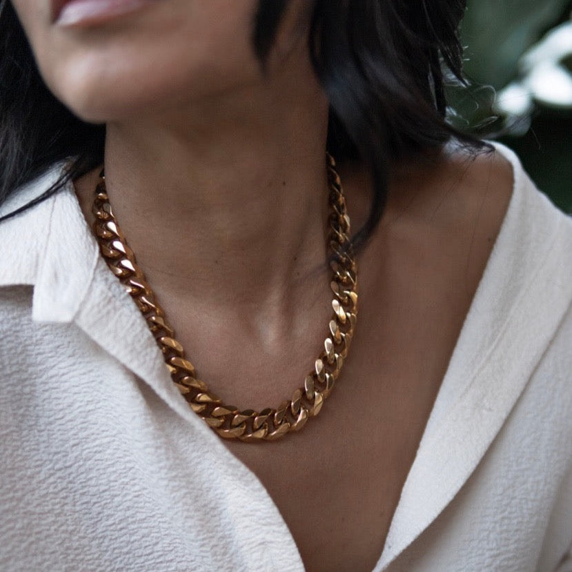 Chained XL Statement Necklace | Gold