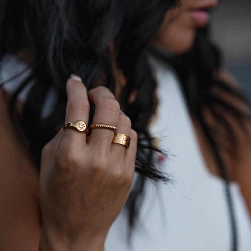 Aster CZ Star Ring In US | The Solshine Jewelry Co.