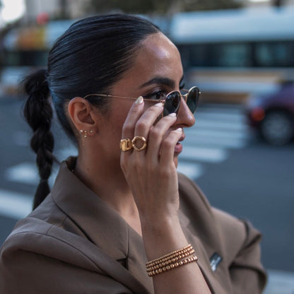 Lola Hammered Flower Ring