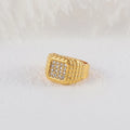 Suni Square Pave Textured Ring