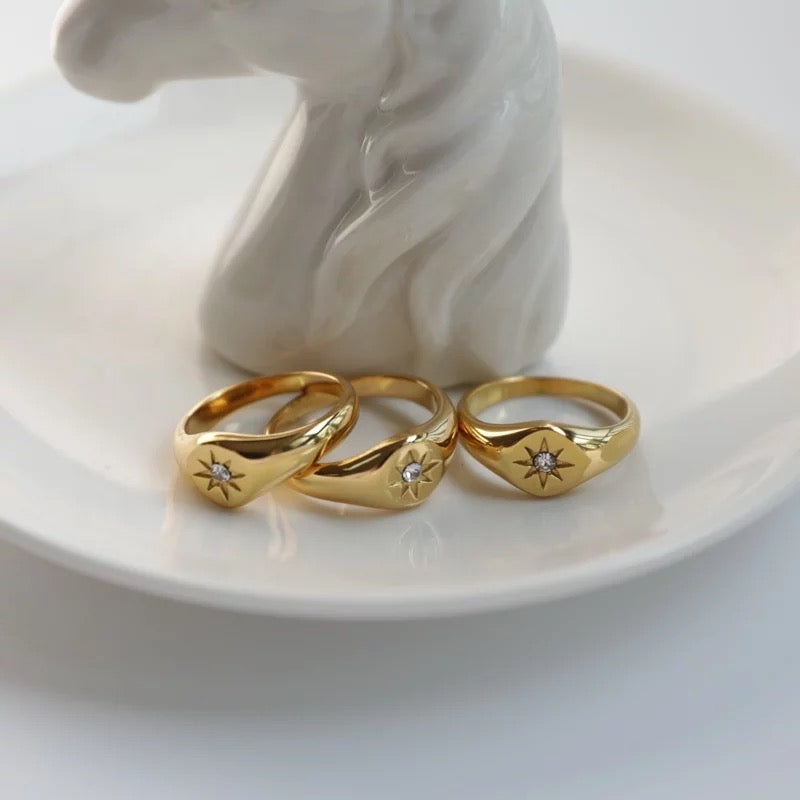 Aster CZ Star Ring In US | The Solshine Jewelry Co.