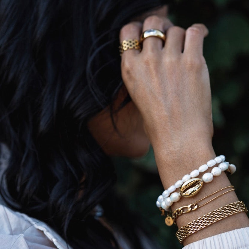 Dunas Figaro and Beaded Chain Bracelet