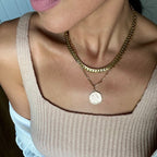 Betty Thick Miami Cuban Link Chain Necklace | Gold