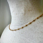 Cait Dainty Flat Ball Necklace | Gold