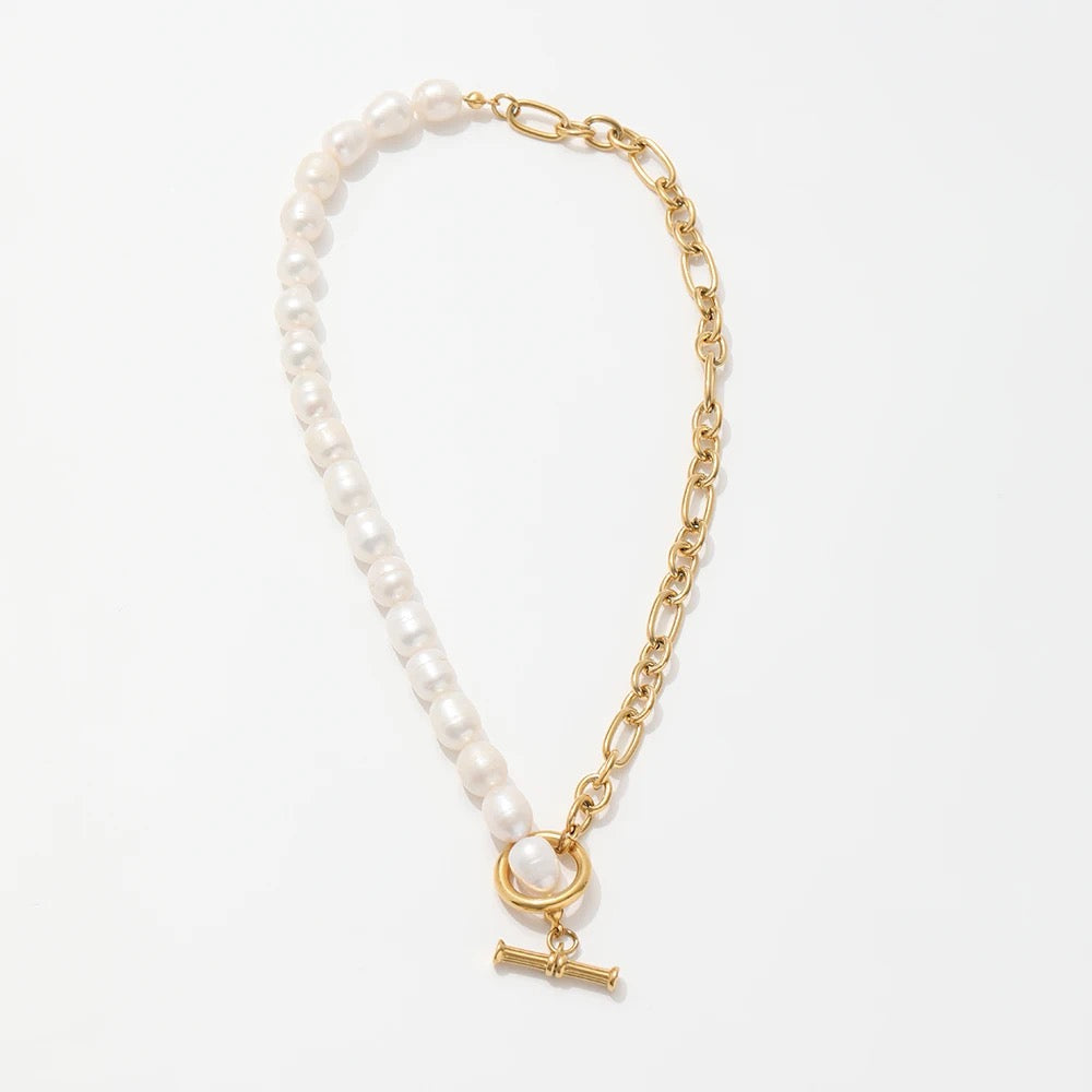 Half Pearl Necklace (waterproof) – Hippy Do You