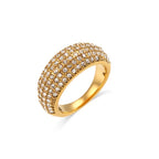 Ebony Micro Pave Cubic Zirconia Dome Ring