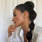 Pearlory Chain Huggie Earrings